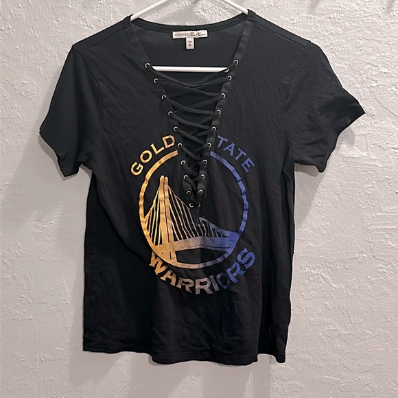 Express Tops - Golden State Warrior Criss Cross Soft Tee